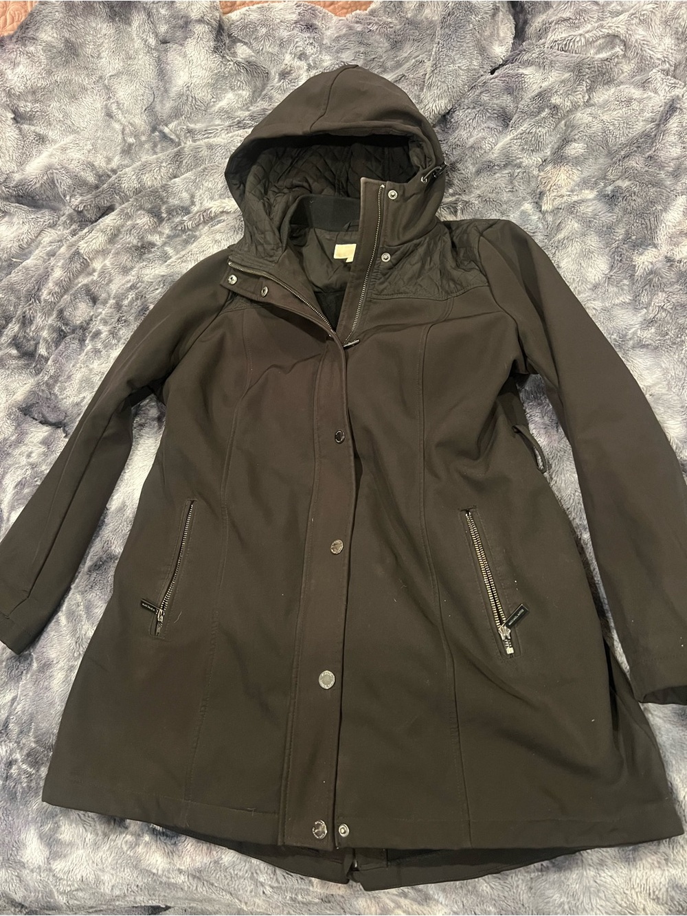 MICHAEL Michael Kors Black Hooded Ski Jacket